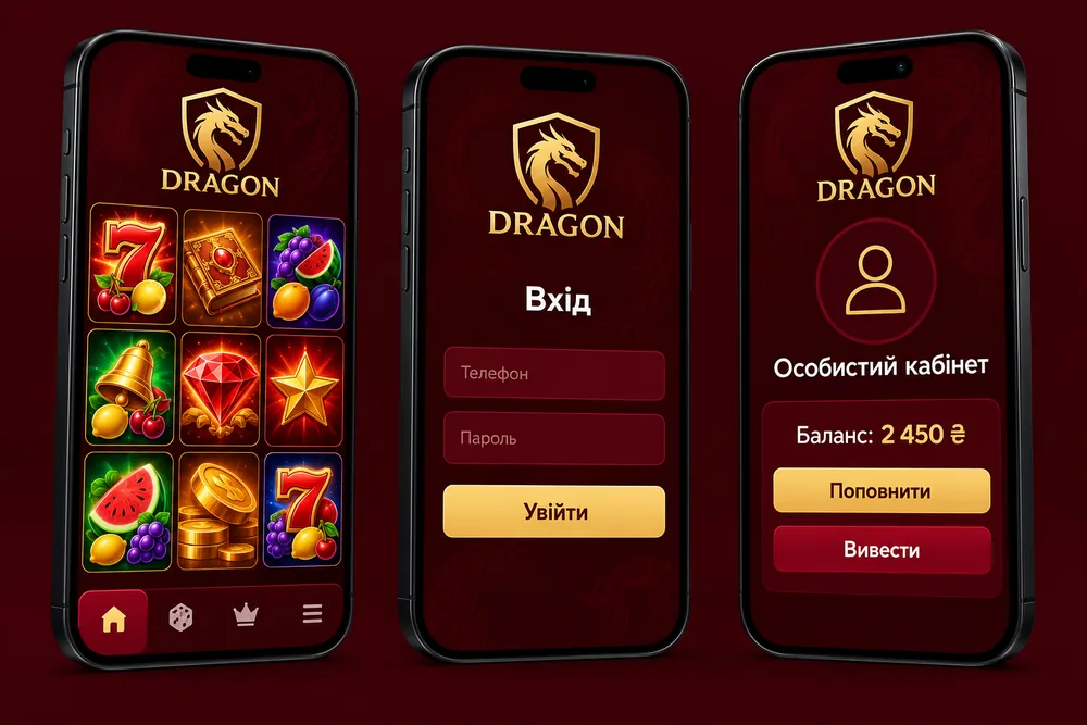 Мобільна версія Dragon Casino: лобі, вхід і особистий кабінет на смартфоні Мобільна версія Dragon Casino: лобі, вхід і особистий кабінет на смартфоні